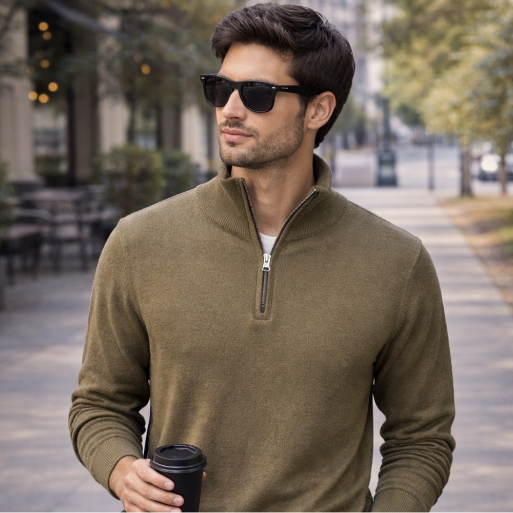 J. Crew Olive Green Merino Wool Sweater